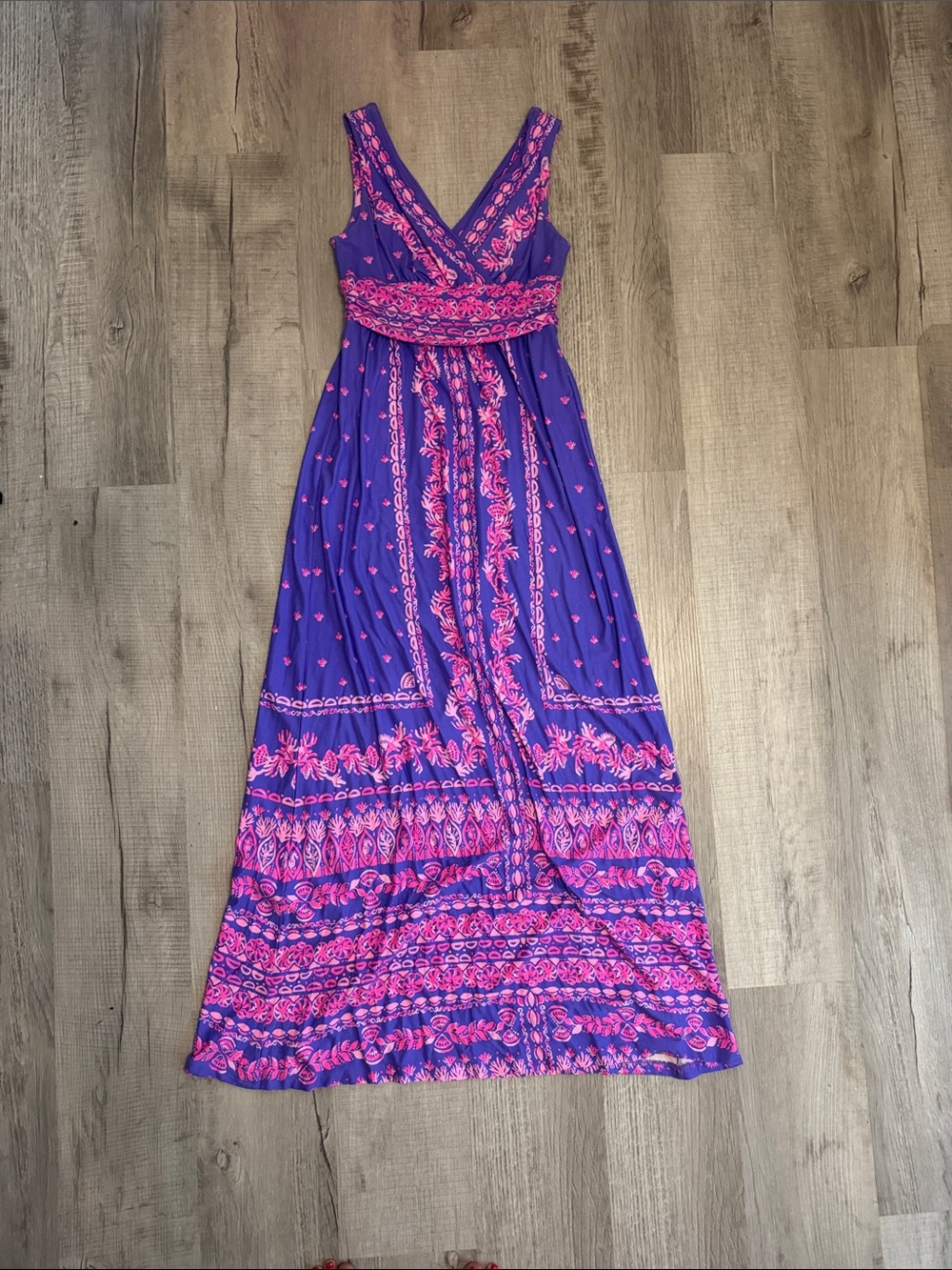 HTF 💗 Lilly Pulitzer Margarita Maxi Dress Purple Coral Craze